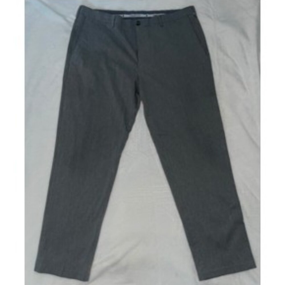 Haggar Straight Fit Men Pants 38x30 Premium No Iron Pant Office Khaki Grey